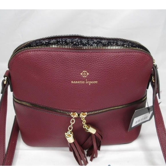 Nanette Lepore Handbags - Nanette Lepore Lonnie Dome Crossbody NWT Cranberry